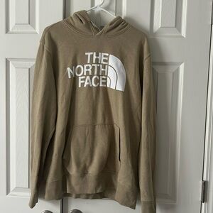 Tan large North Face lightweight hoodie